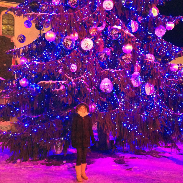 Christmas Tree in Megeve Town Square