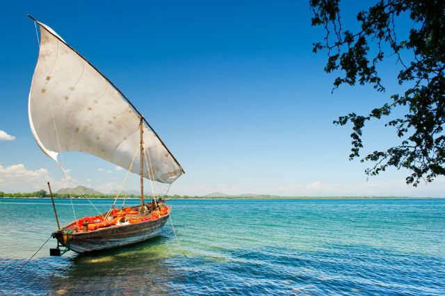 Sailing boat in Malawi 