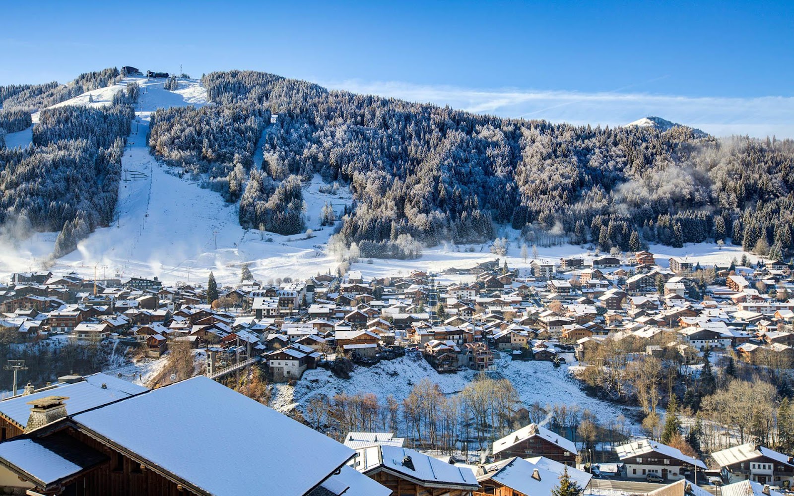 The ski resort of Morzine, France